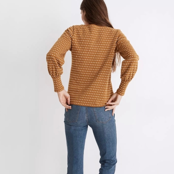 Madewell Floral Jacquard Square-Neck Top nwt large - Picture 7 of 8